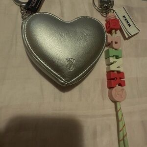 Victoria's Secret Silver Heart Key Holder